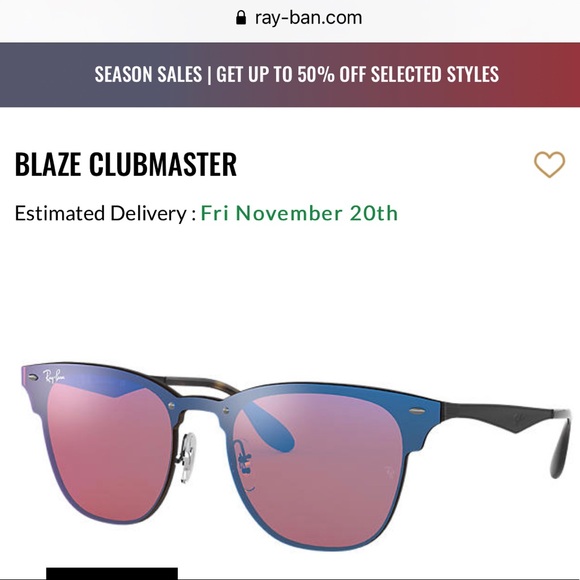 NWT Ray-Ban Blaze Clubmaster sunglasses (Women)